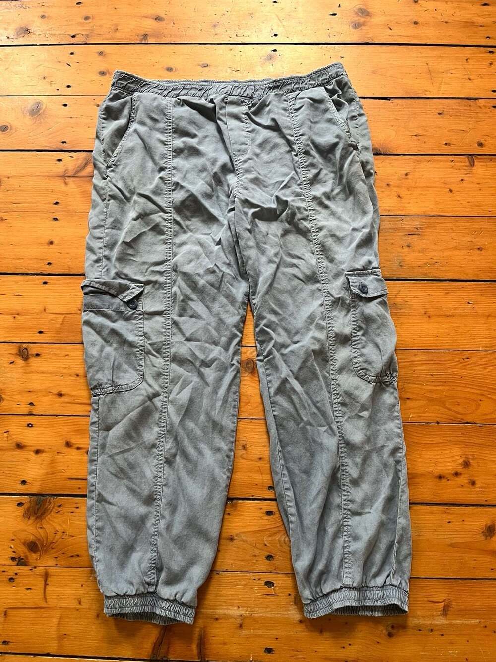 Cloth & Stone Anthropologie Tencel Lyocell Cargo Jogger Pants Gray Size L